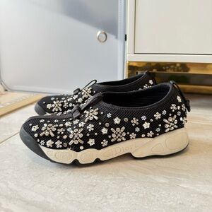 AUTHENTIC Dior Crystals Embroidered Fusion Sneakers